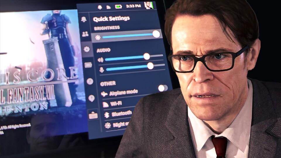 Spielt Willem Dafoe (hier in Beyond Two Souls) etwa Final Fantasy auf einem Steam Deck? (Bild: Reddit Tony_jim Quantic Dreams)