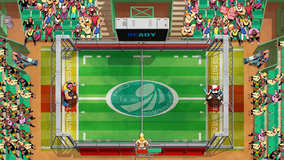 In Windjammers 2 liefert ihr euch mit einem Frisbee spannende Duelle im Stil eines Fighting Games.