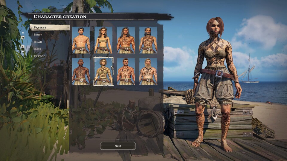 Zu Beginn erstellt ihr euch einen eigenen Charakter.