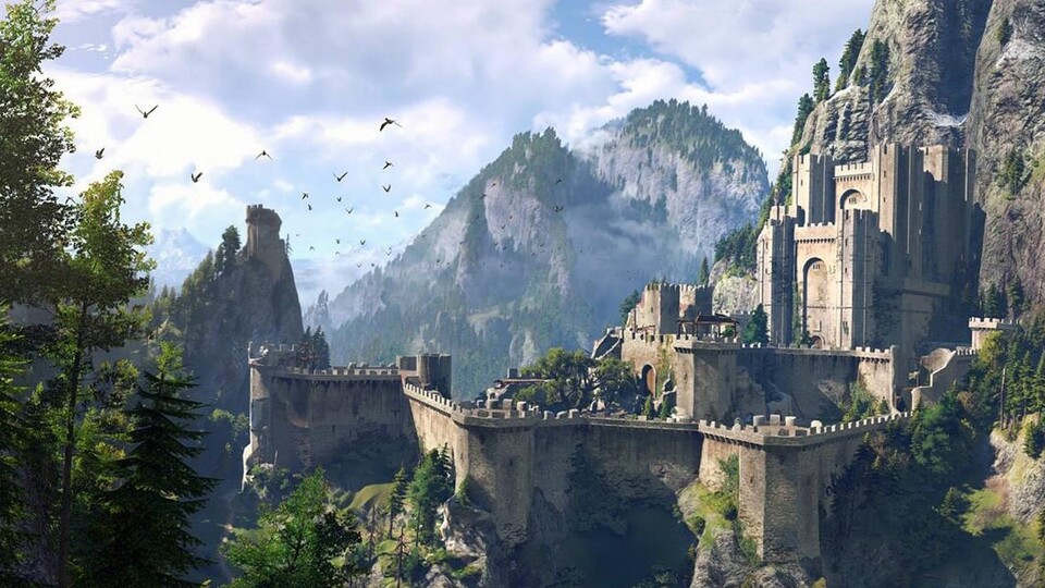 So sieht die Burg Kaer Morhen im Spiel The Witcher 3 aus.