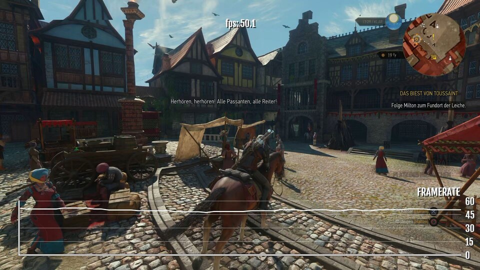 An den heftigsten Stellen kann die Framerate auf 50 fps fallen inklusive Bildzerreißen im oberen Bereich. VRR auf einem 120 Hertz-TV ist daher absolut ratsam!