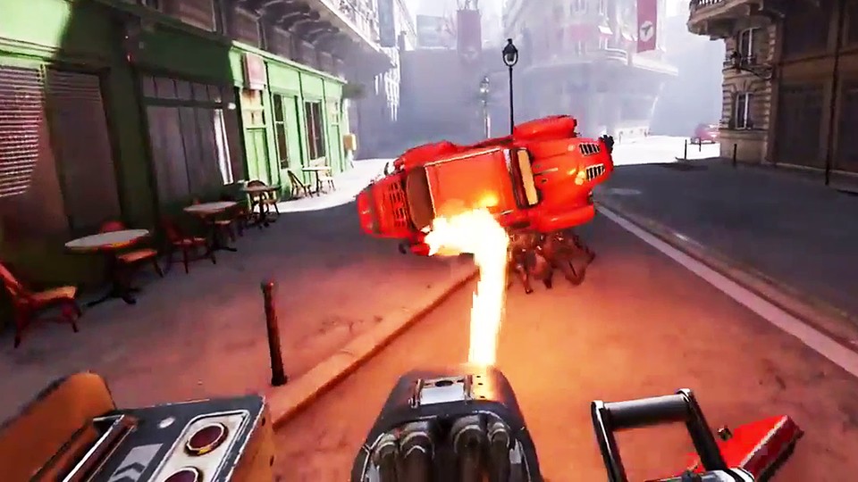 Wolfenstein: Cyberpilot - Trailer zum VR-Spin-Off mit Mech und Flammenwerfer