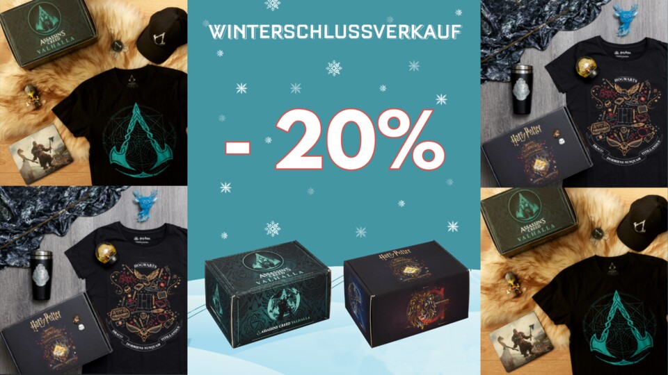 Winterschlussverkauf bei Wootbox für Fans von Harry Potter und Assassin's Creed Valhalla.