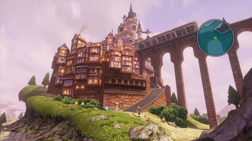 Eine Oberwelt gibt es nicht, doch World of Final Fantasy hat trotzdem schöne Panoramen zu bieten.