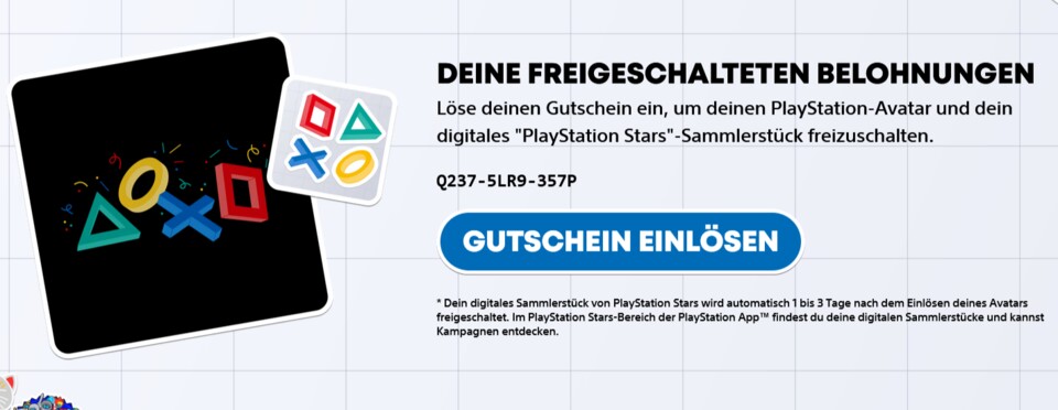 Links seht ihr den Avatar und das PlayStation Stars-Sammlerstück.