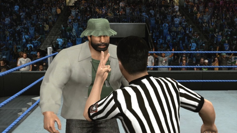 WWE Smackdown vs. Raw 2010: Dank des Charakter-Editors könnt ihr eure eigenen Figuren in den Ring schicken: zum Beispiel Bud Spencer!