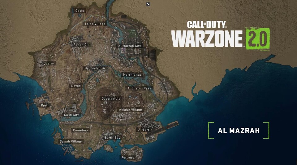 Die komplette Map Al Mazrah.