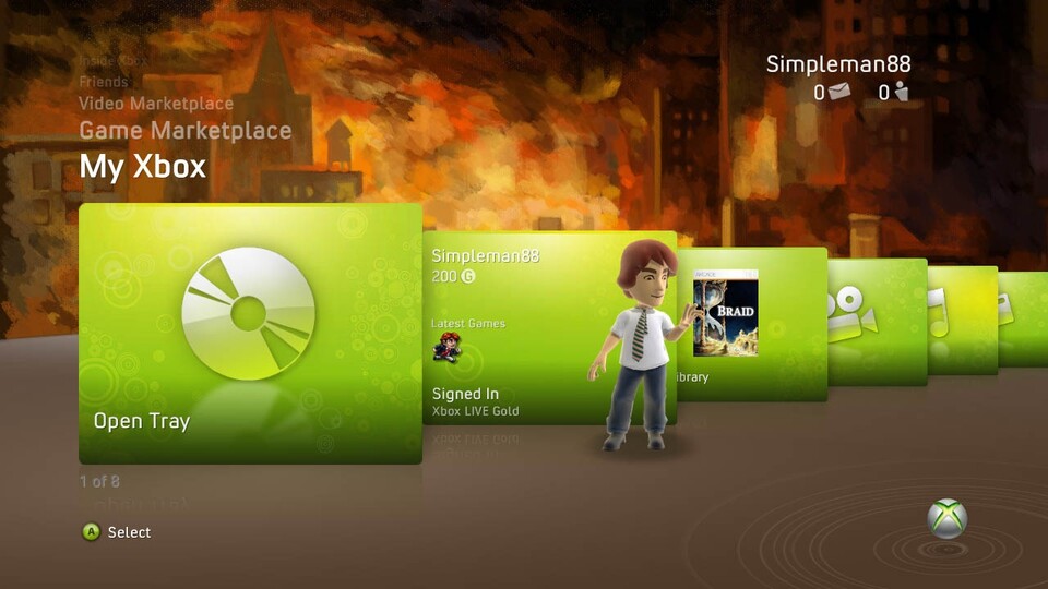 Die New Xbox Experience führt nicht nur ein neues Menü, sondern auch individuellere Dashboard-Themes ein.