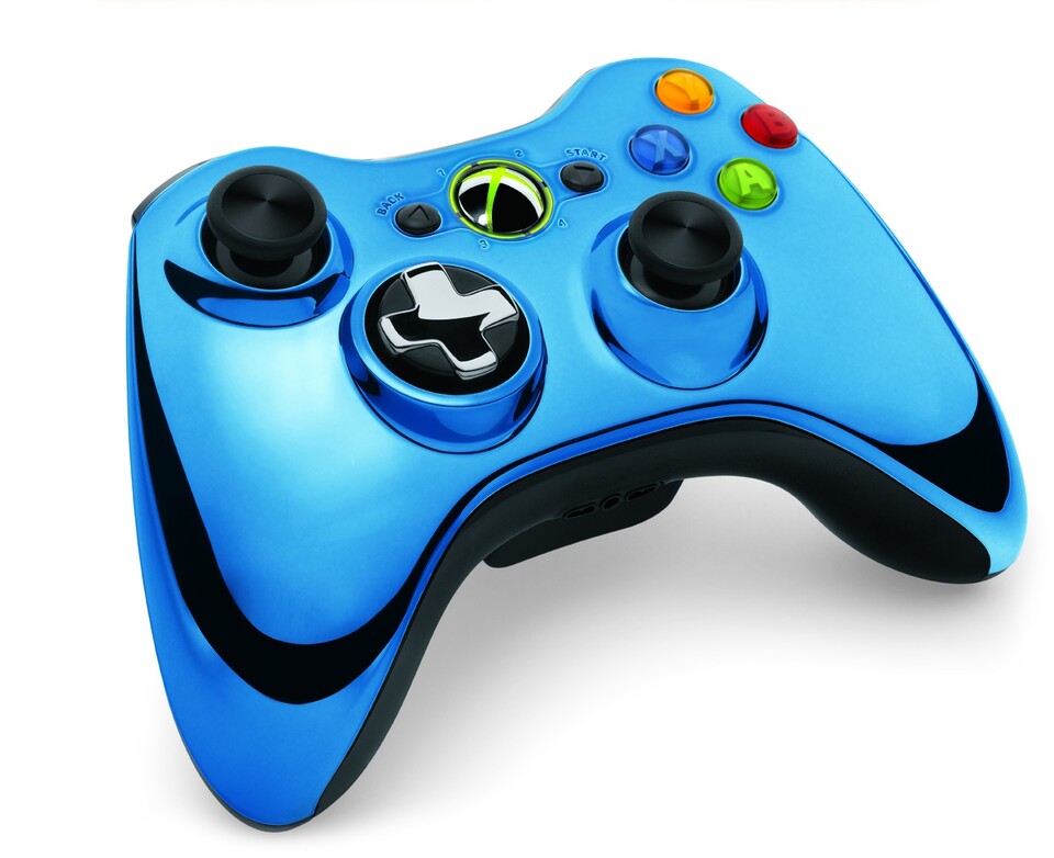 Die »Chrome Edition« der Xbox-360-Controller.