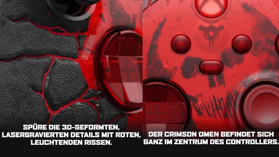 Die Vorderseite der neuen Xbox Controller Limited Edition ist aufwendig verziert.