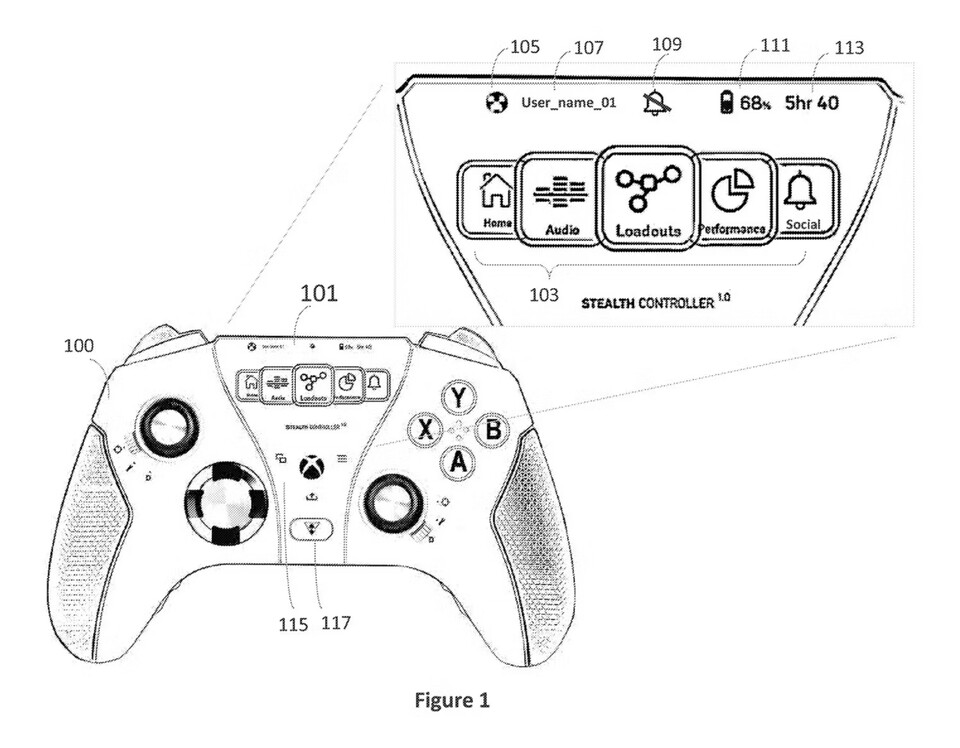 Intern wird dieses Xbox-Patent offenbar Stealth Controller genannt.