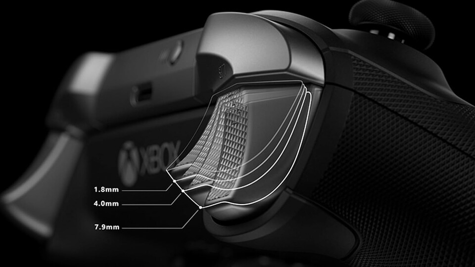 Die Hair Trigger Locks des Xbox Elite Series 2 sorgen für ultrakurze Auslösewege – perfekt für schnelle Reaktionen in Action- und Soulslike-Games.