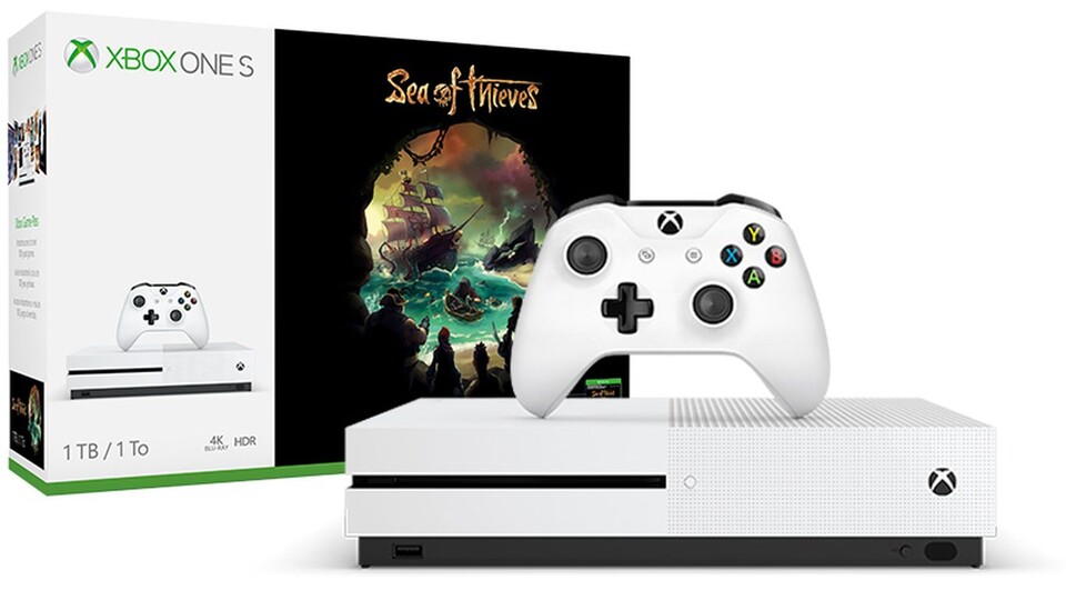 Xbox One S 1 TB im Bundle mit Sea of Thieves für 199 Euro.