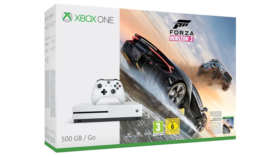 Xbox One S 500GB im Bundle mit Forza Horizon 3.