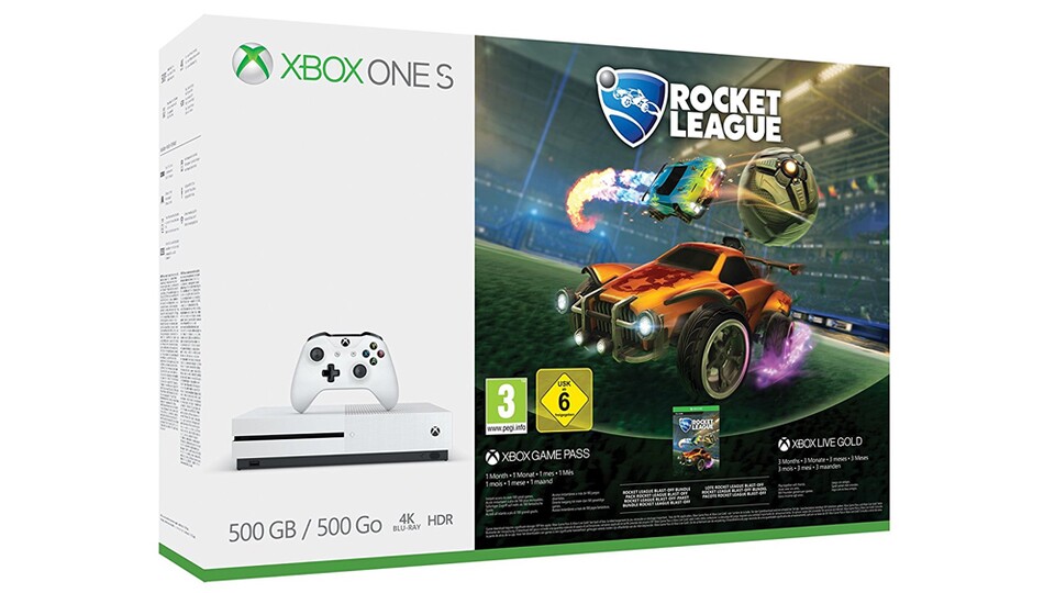 Bei Saturn bekommt ihr die Xbox One S im Rocket League Bundle für 169 Euro.