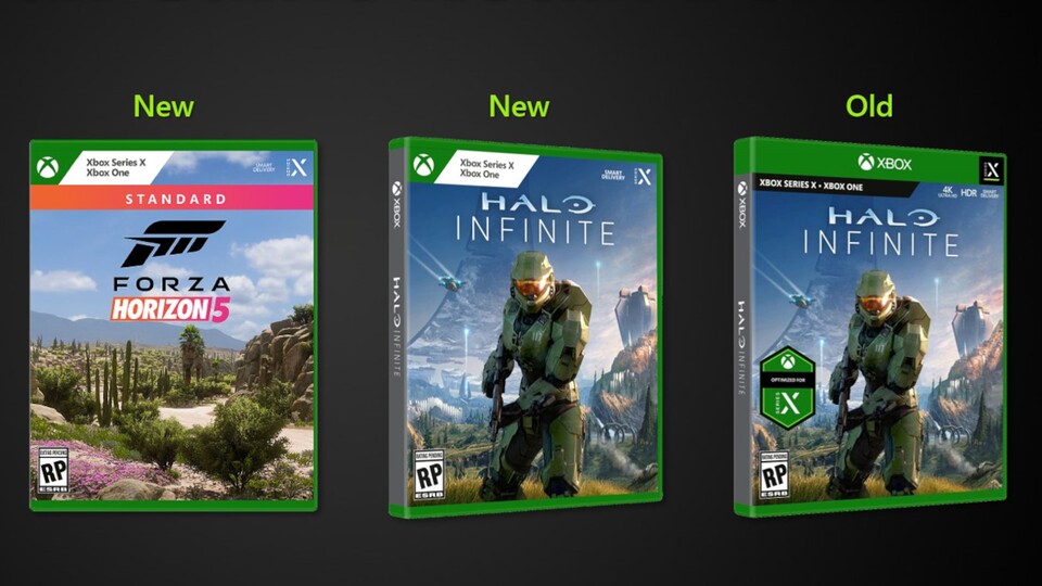 Xbox One- und Xbox Series X-Spiele bekommen neue Cover-Designs.