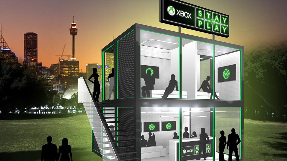 Das Xbox One X-Hotel gibt es leider nur in Australien.