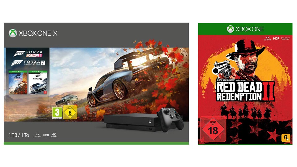 Xbox One X im Bundle mit Red Dead Redemption 2.