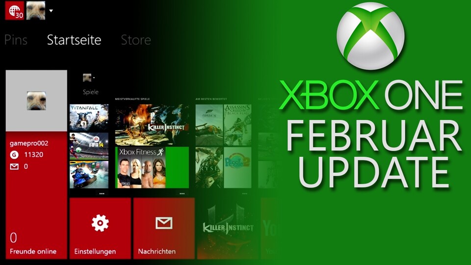 Xbox One - Februar Update: Neue Features im Dashboard