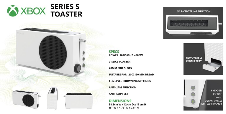 Der offizielle Xbox-Toaster hat weit mehr zu bieten als nur das Xbox-Branding und verfügt über viele praktische Funktionen.