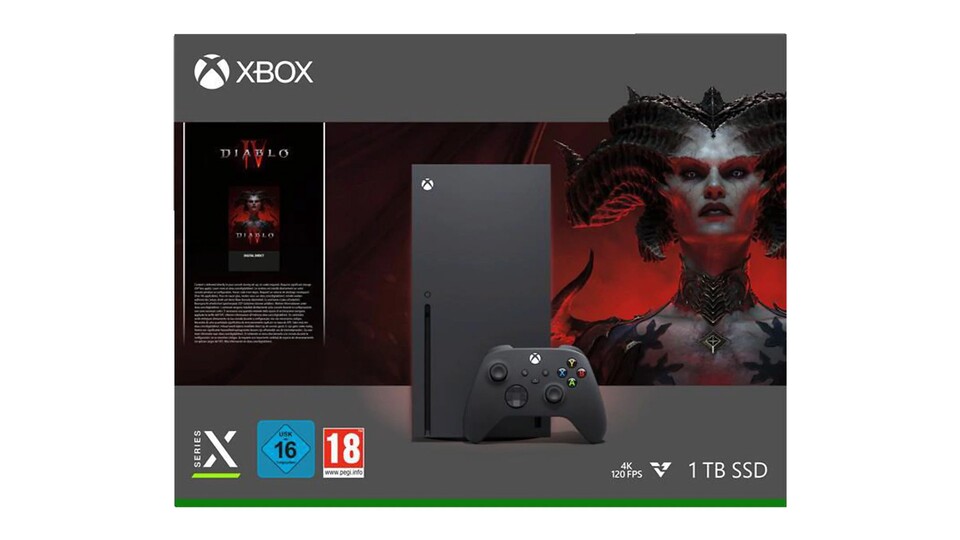 Die Xbox Series X gibts auch einzeln oder im Diablo 4 Bundle günstiger, das Paket mit zwei Controllern ist unserer Meinung nach aber der aktuell beste Deal.