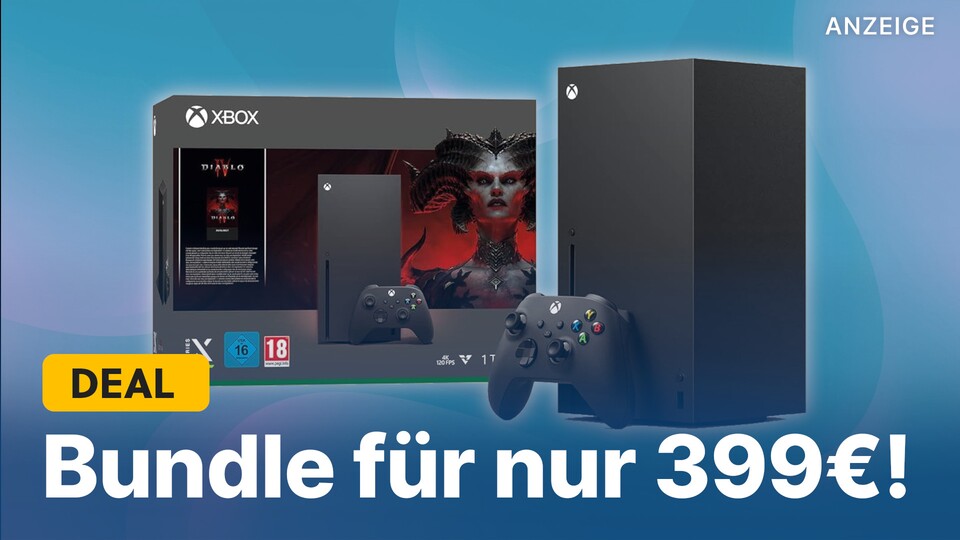 Die Xbox Series X könnt ihr euch noch rechtzeitig zu Weihnachten zum Sparpreis im Diablo 4 Bundle sichern.