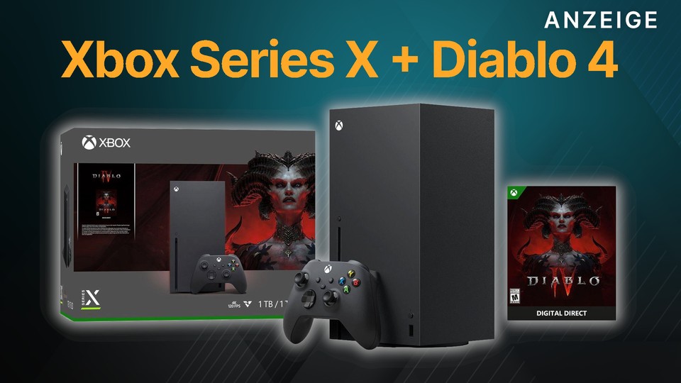 Im Microsoft Store könnt ihr das neue Bundle mit der Xbox Series X und Diablo 4 jetzt vorbestellen.