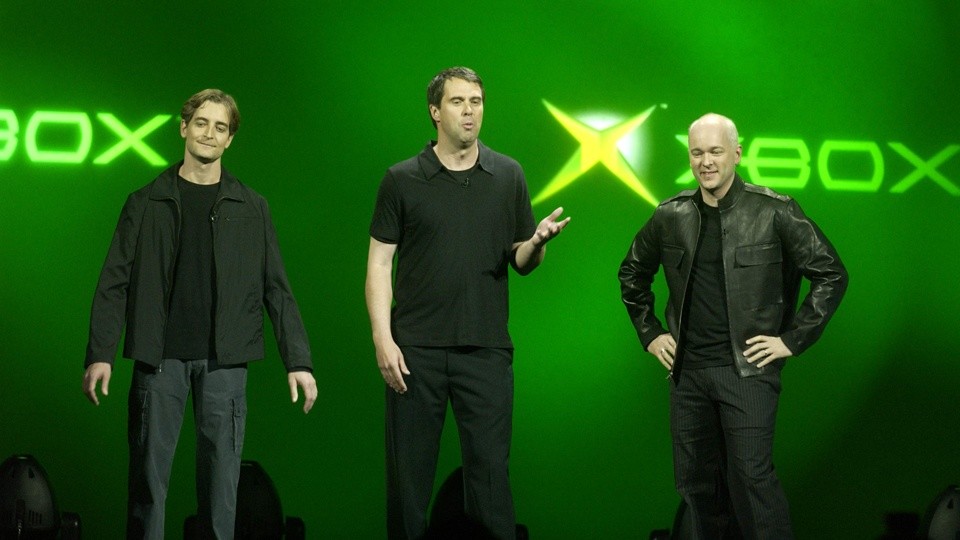 Die drei wichtigsten Xbox-Manager: Spiele-Vizepräsident Ed Fries, Senior Director Robbie Bach sowie General Manager J Allard.