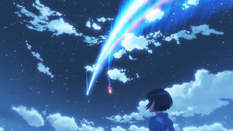 Solche wunderschönen Bilder könnt ihr ihn Your Name häufiger bestaunen.