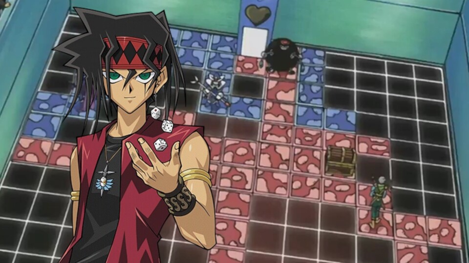 Dungeon Dice Monsters hat ein reales Brettspiel, ein Videospiel und eine Mini-Arc im Anime hervorgebracht. (Bild: © Kazuki Takahashi Studio Gallop)