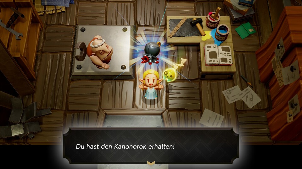 So sieht der Kanonorok-Automat von Boris in Zelda: Echoes of Wisdom aus.