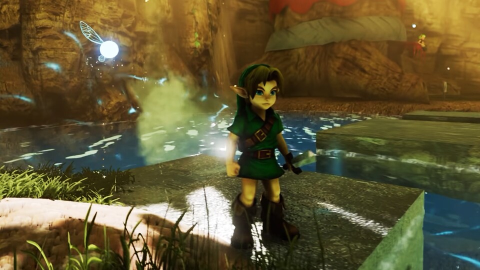 Immerhin die Wasser-, Licht- und Partikel-Effekte sehen in der Zelda-Mod schon jetzt sehr ordentlich aus.
