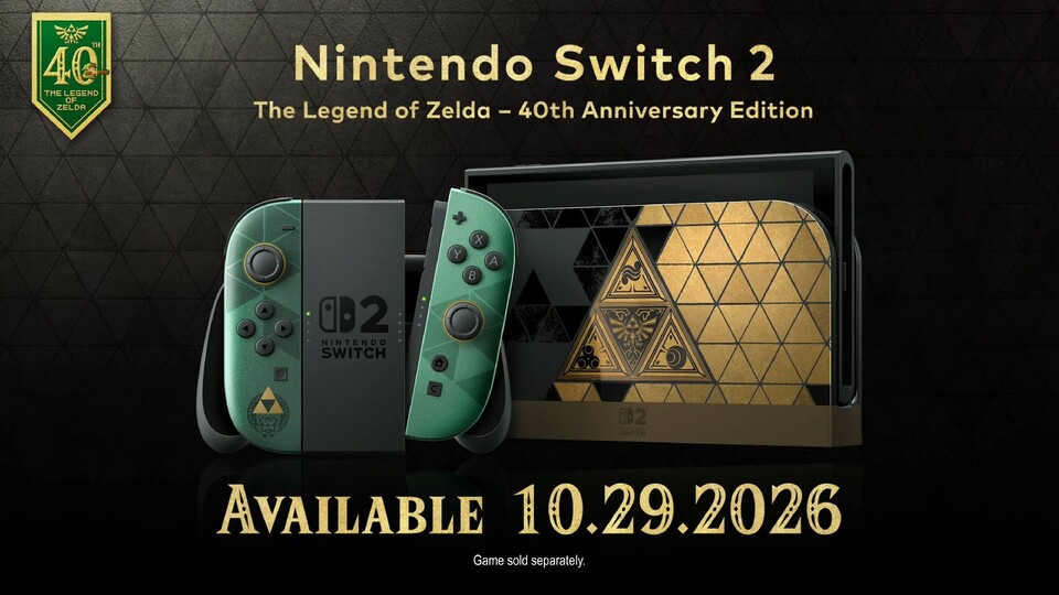 So sieht die Zelda-Jubiläums-Switch 2 aus.