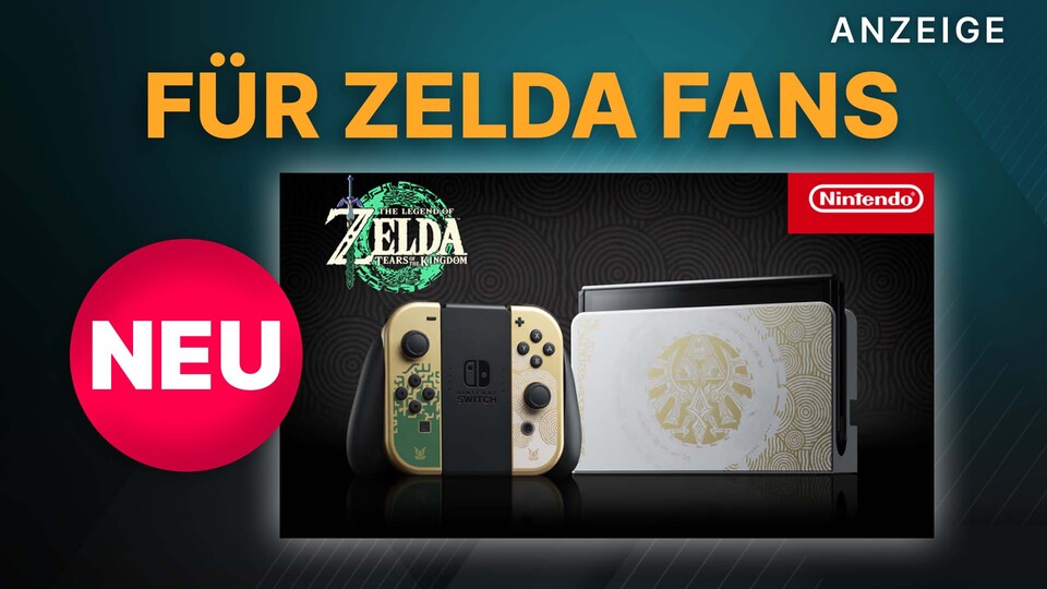 So sieht sie aus: Die Nintendo Switch OLED im Zelda Design.