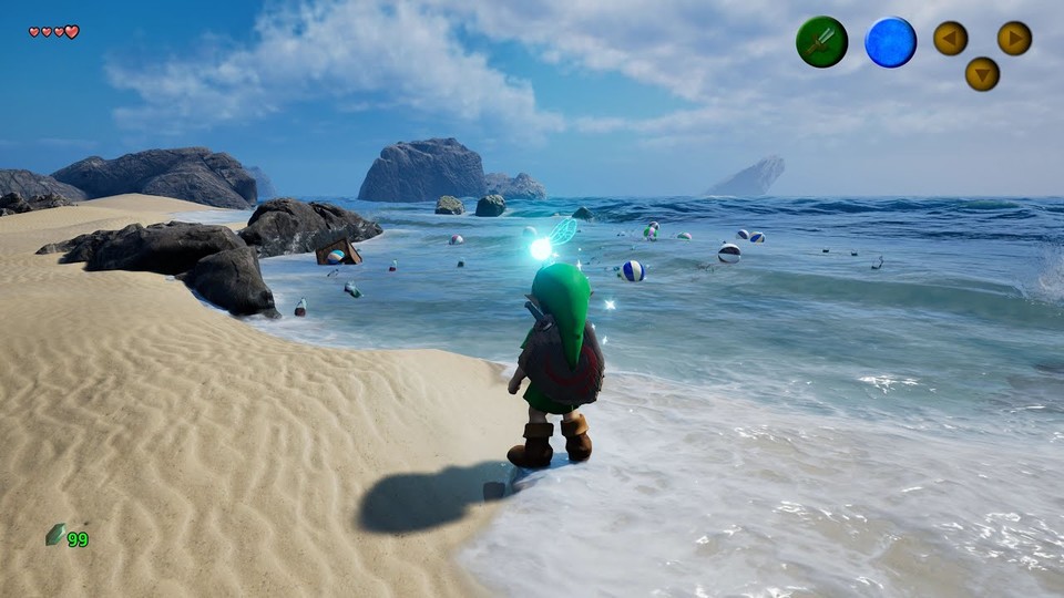 Die Wellen in diesem Zelda: Ocarina of Time-Remake sehen zu verlockend aus, als dass wir nicht hineinspringen wollen würden.