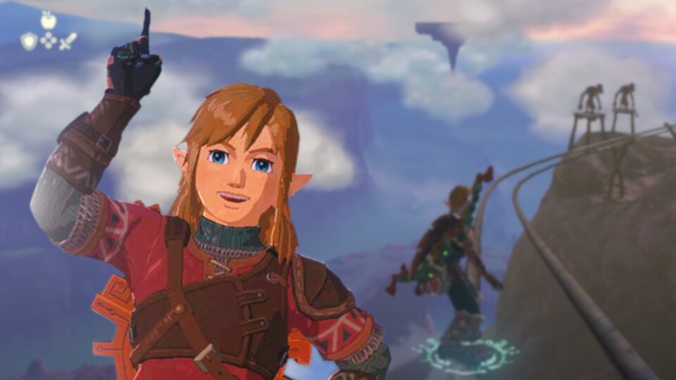So skatetsurft ihr in Zelda: Tears of the Kingdom auf eurem Schild.