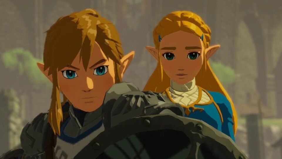 Zelda und Link in Zelda Breath of the Wild.