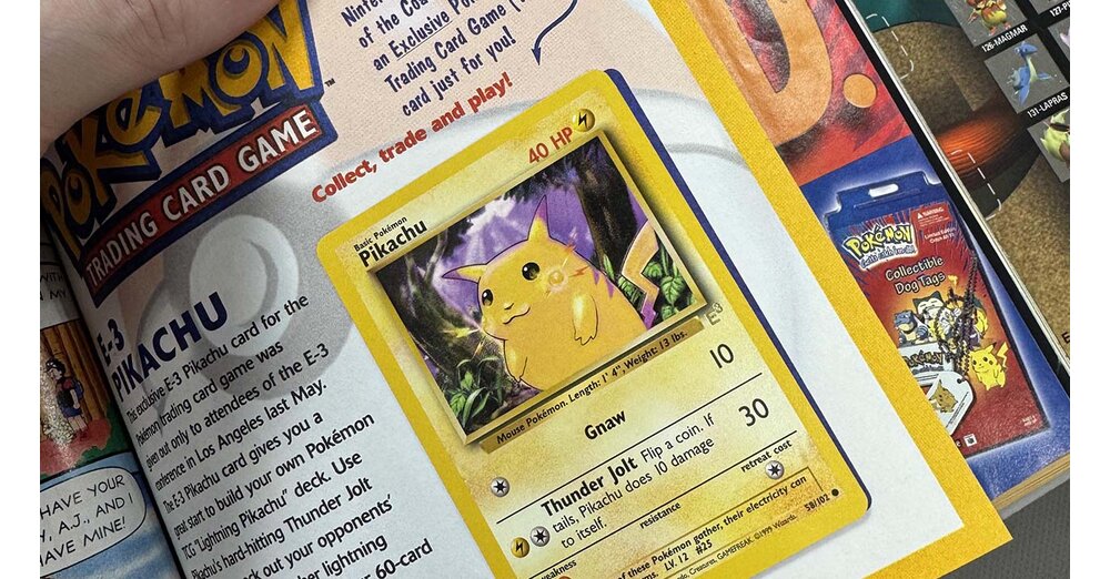 Pok-mon-TCG-Fan-bl-ttert-durch-altes-Magazin-und-merkt-dass-er-darin-eine-wertvolle-Pikachu-Promokarte-bersehen-hat-sie-ist-bis-zu-520-Euro-wert
