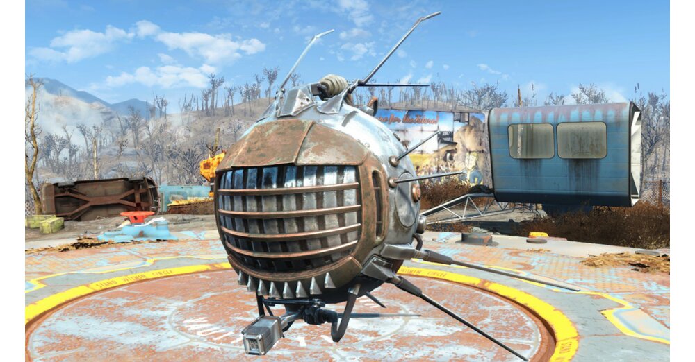 Fallout 4-Fan spielt auf einem 55 Jahre alten, runden TV, der aussieht ...