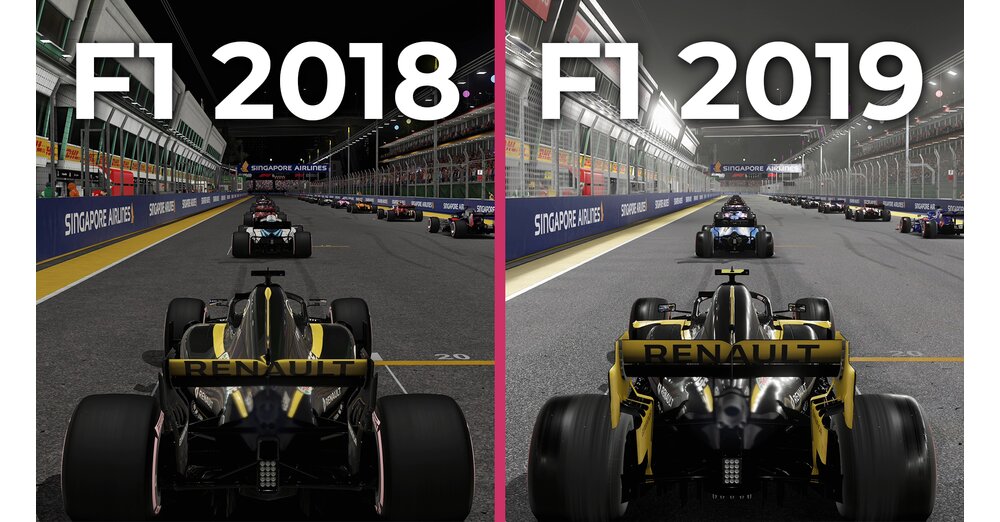 F1 2018反對F1 2019- PC上的圖形比較