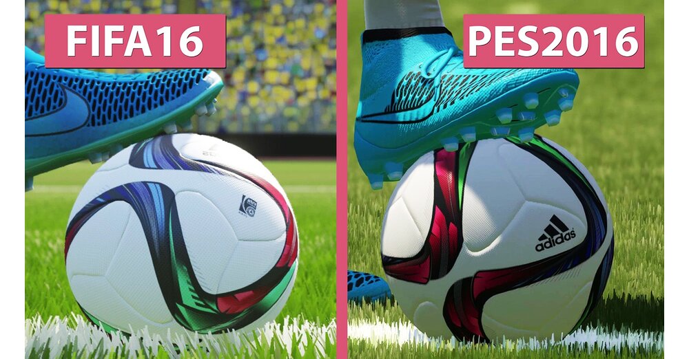 FIFA 16反對PES 2016-圖形比較的足球巨頭