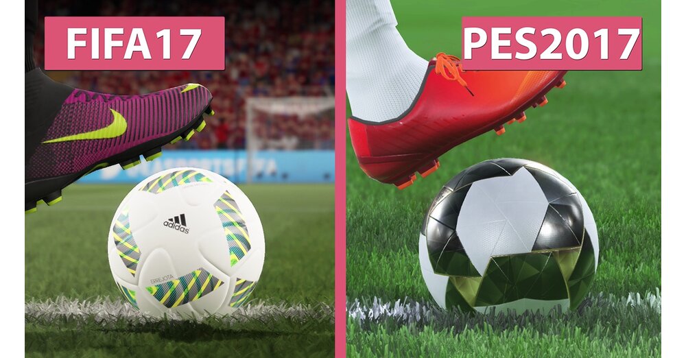 FIFA 17反對PES 2017-圖形比較的足球巨頭