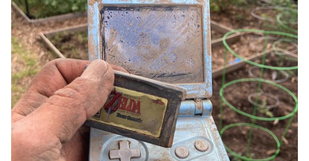 Un chanceux trouve une vieille Game Boy Advance en creusant le jardin et un jeu Zelda est également là