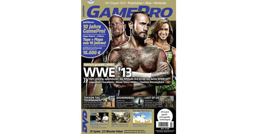 GamePro 10/12-從現在開始在售貨亭；與WWE '13和周年特別節目