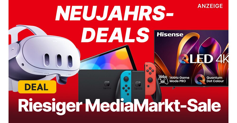 MediaMarkt lance une énorme vente du Nouvel An avec des milliers d'offres : Switch OLED, Meta Quest 3, téléviseur QLED 4K 100 pouces et plus encore !