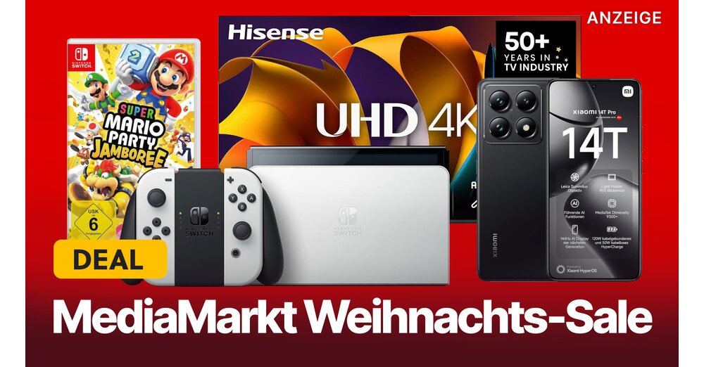 Les meilleures offres de la vente de Noël MediaMarkt : téléviseur 4K 85 pouces, iPad, pack Switch Mario et plus