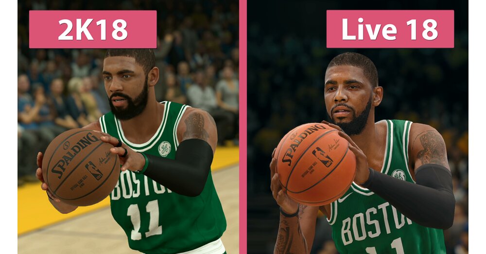 NBA 2K18對陣NBA Live 18-圖形比較的兩個籃球巨頭