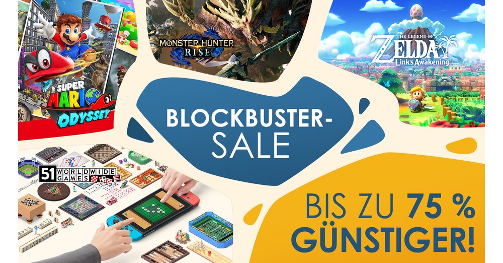 Blockbuster Switch Nintendo Switch – Großer Blockbuster-Sale mit über 300 Angeboten gestartet
