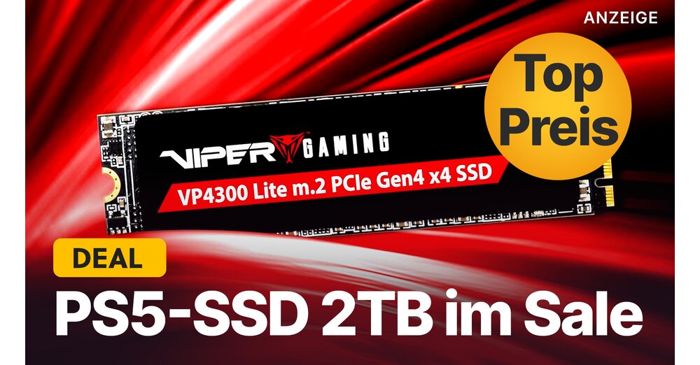 PS5 SSD的年度最便宜的價格為2TB：此最高報價僅在短時間內運行！