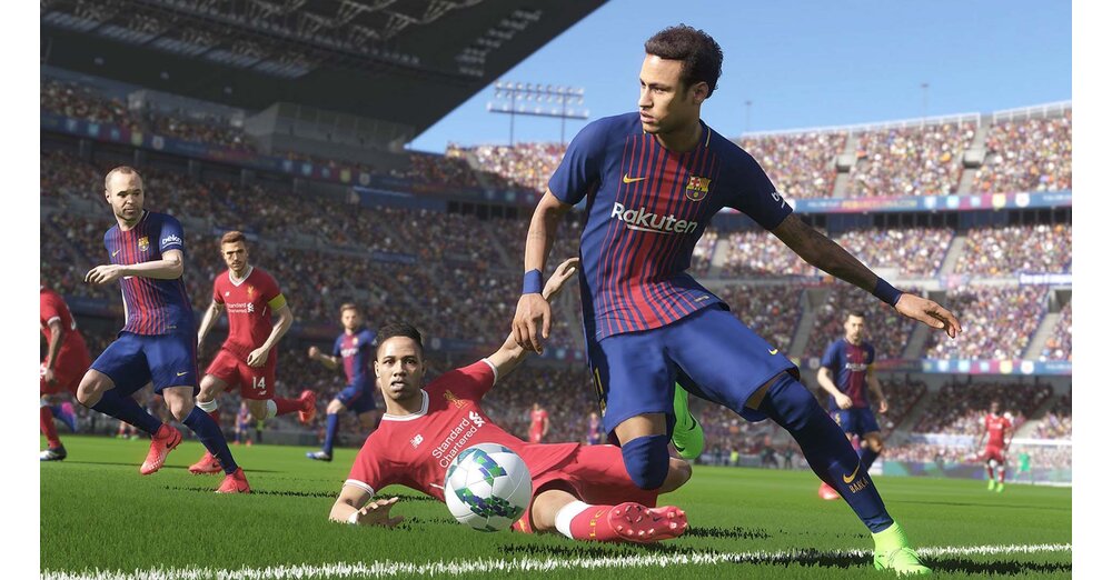 PES 2018-內馬爾裝飾特別版的封面，但在錯誤的球衣中